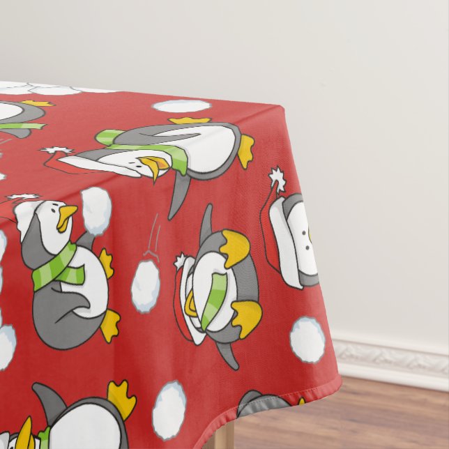 Nappe Arrière - plan de pingouins de Noël (In Situ)