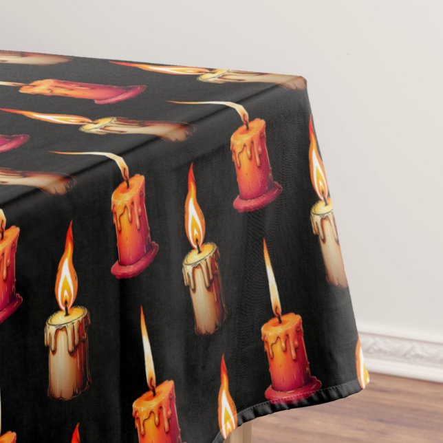 Nappe Arrière - plan noir brûler des bougies Design Moti (Créateur téléchargé)