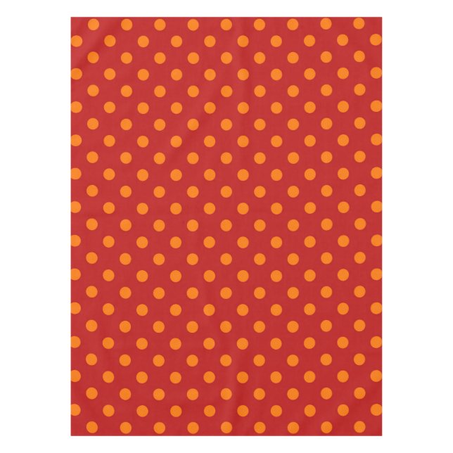 Nappe Arrière - plan rouge Orange Pois Design (Devant)