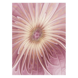 Nappe Art Abstrait Fractal Fleur & Tons de Bourgogne