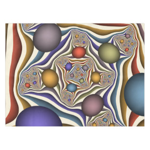 Nappe Art abstrait fractal moderne coloré volant