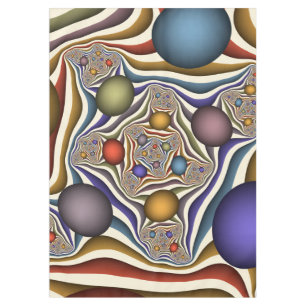 Nappe Art abstrait fractal moderne coloré volant