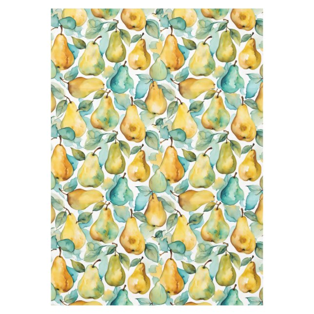 Nappe Art aquarelle poires  (Devant)