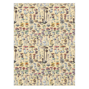 Nappe Art botanique cottagecore vintage champignon franç