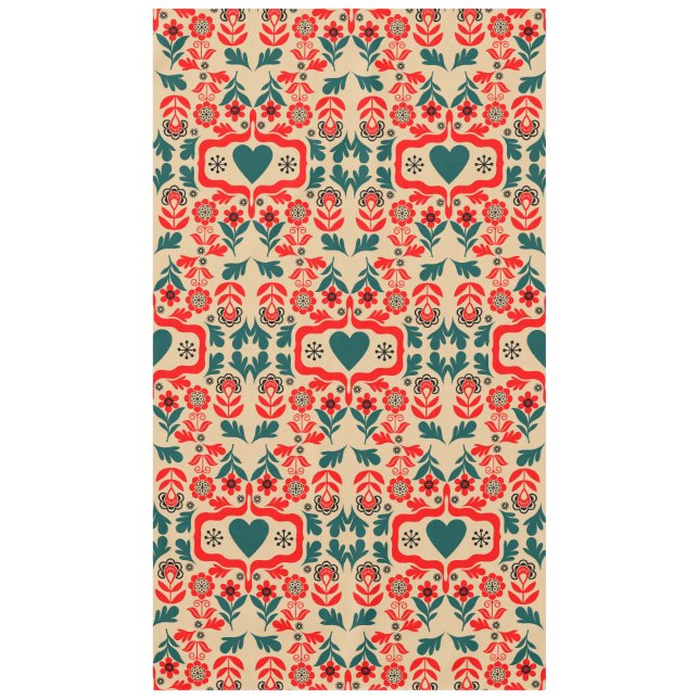 Nappe Art de fleurs abstrait boho (Devant)