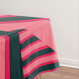 Nappe Art Déco Charcoal Pink Abstrait Elegant Motif