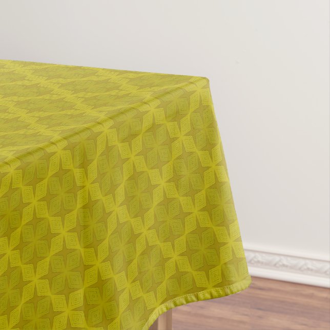 Nappe Art déco olive verte géométrique (In Situ)