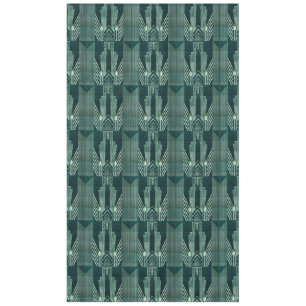 Nappe Art déco, Vert, noir, motif, Art nouveau, vintage