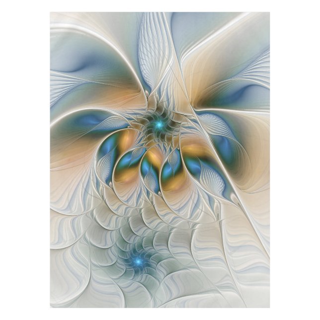 Nappe Art fractal abstrait et aérien avec du bleu (Devant)