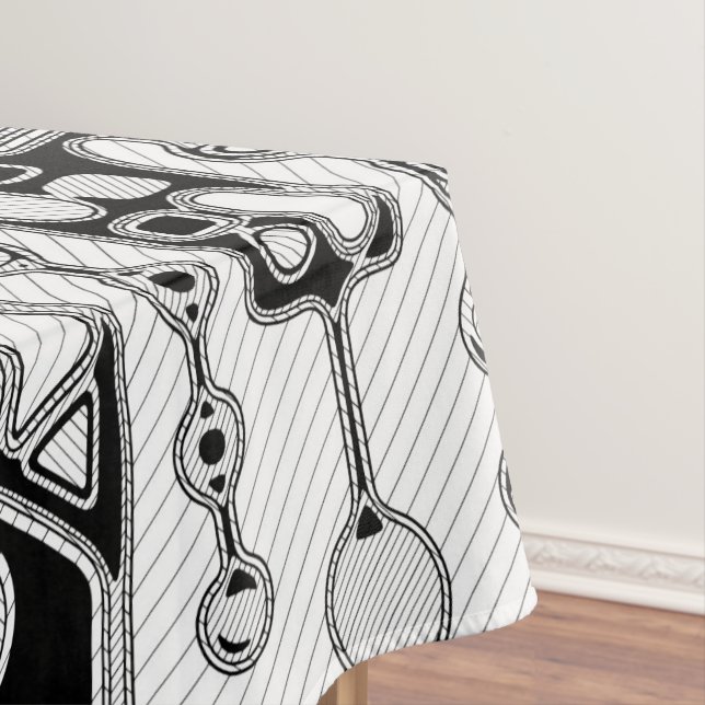 Nappe Art Géométrique Noir Et Blanc 4 (In Situ)
