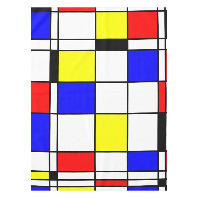 Nappe Art moderne Mondrian Abstrait (Devant)