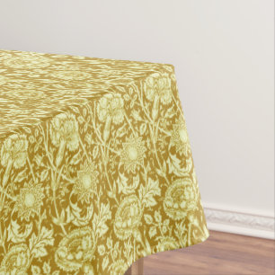 Nappe Art Nouveau Carnation Damas, moutarde et jaune