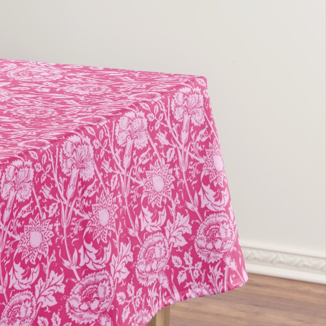 Nappe Art Nouveau Carnation Damask, Fuchsia rose (In Situ)