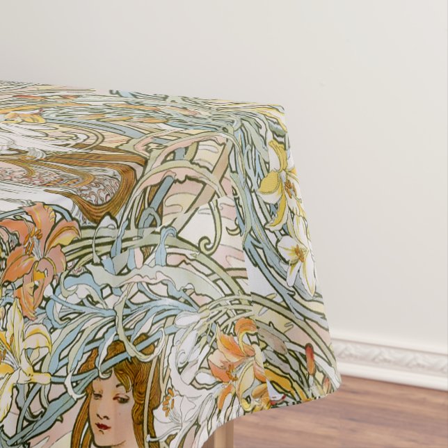 Nappe Art Nouveau Women & Floral Pattern by Mucha (In Situ)