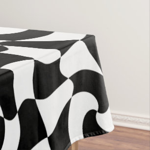 Nappe art optique noir et blanc