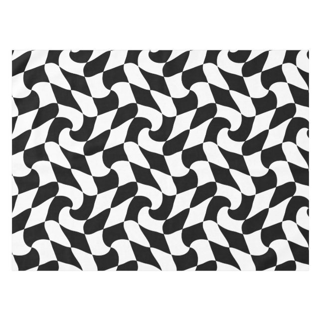 Nappe art optique noir et blanc (Devant (Horizontal))