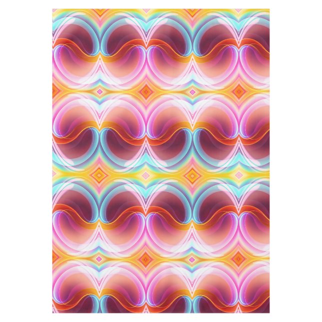 NAPPE ART PSYCHEDELIQUE ABSTRAIT MODERNE ÉLÉGANT (Devant)