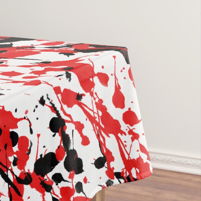 Nappe Art Splash et Drip Rouge et Noir (In Situ)