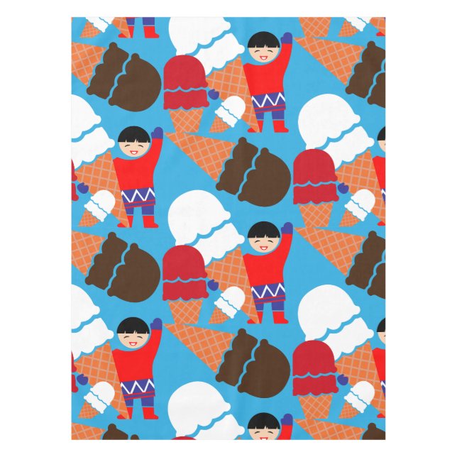 Nappe Art vintage rétro de glace (Devant)