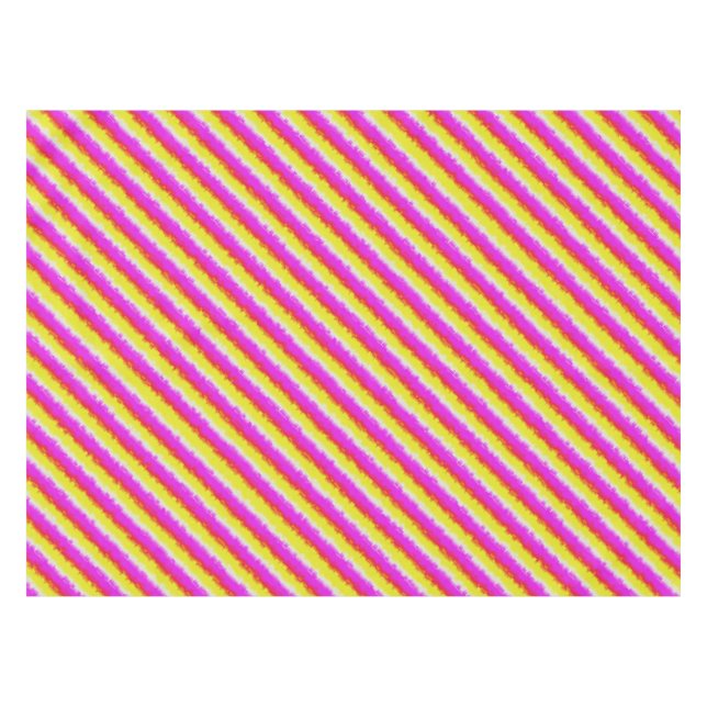 Nappe Artdeco rose Jaune Artdeco Arc-en-ciel rayures (Devant (Horizontal))