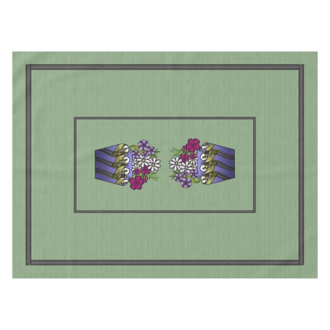 Nappe Artiste Lily Vase 52" x 70" (Devant (Horizontal))