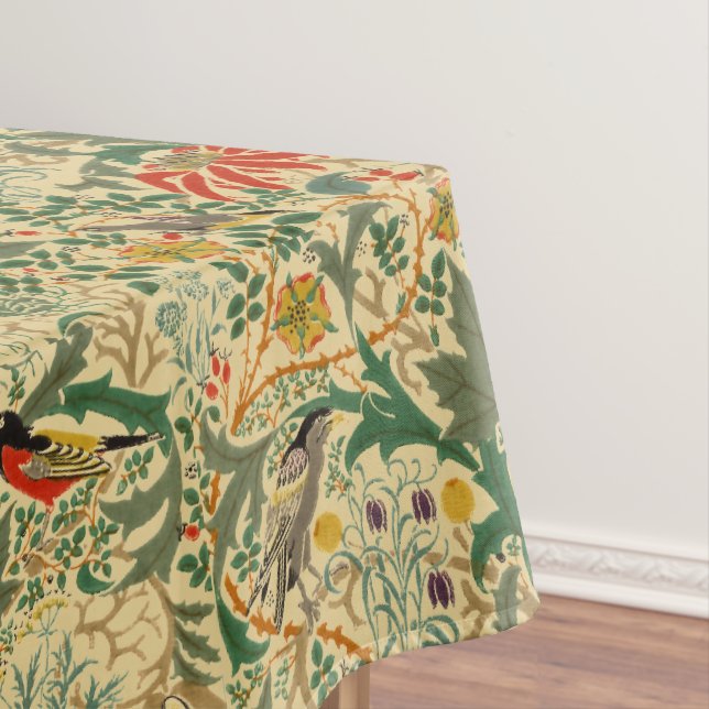 Nappe Arts & Artisanat Oiseaux & Fleurs Motif par Voysey (In Situ)
