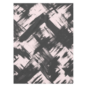 Nappe Artsy moderne Blush rose noir Abstrait brosse