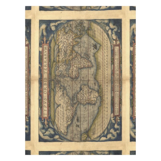 Nappe Atlas vintage d'antiquité de carte du monde (Devant)