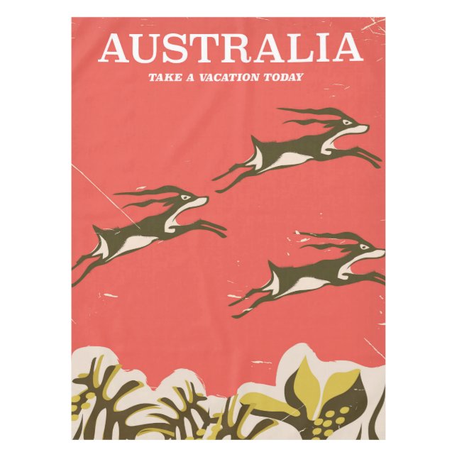 Nappe Australie impression vacances vintage (Devant)