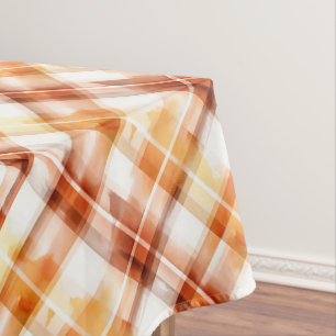 Nappe Automne Aquarelle d'automne Orange Plaid Motif