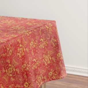Nappe Automne automne Fleurs jaunes sur Orange  