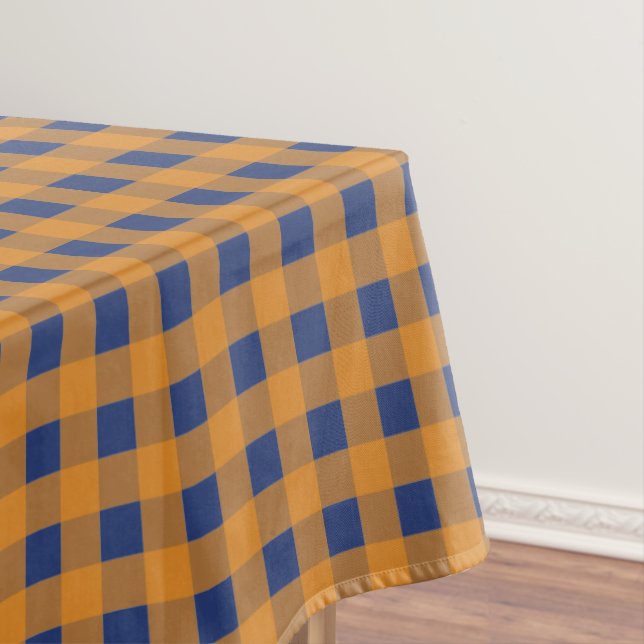 Nappe Automne Automne Orange Bleu Plaid Motif (In Situ)