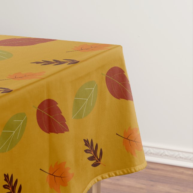 Nappe Automne Couleurs Terre Tone Automne Feuilles Motif (In Situ)