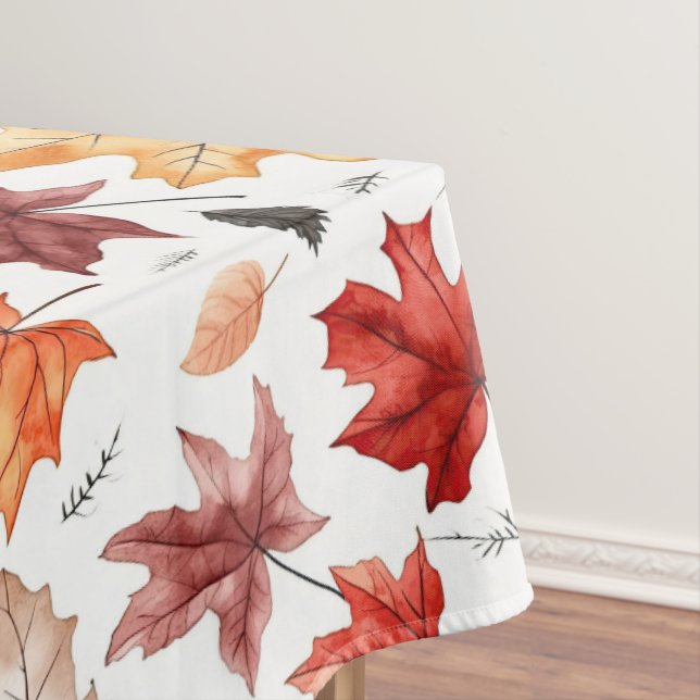 Nappe Automne Feuilles Terracotta Brown Boho Motif (In Situ)