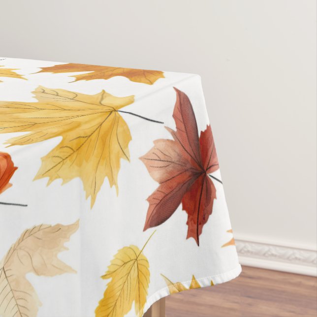 Nappe Automne Feuilles Terracotta Brown Boho Motif (In Situ)