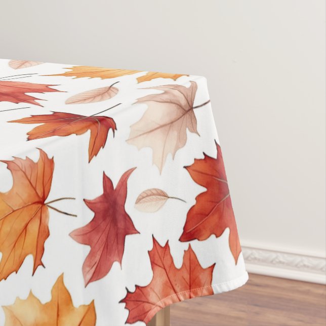 Nappe Automne Feuilles Terracotta Brown Boho Motif (In Situ)