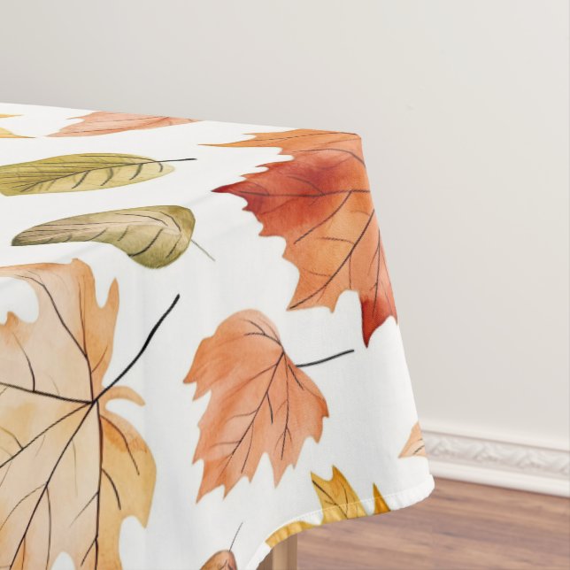 Nappe Automne Feuilles Terracotta Brown Boho Motif (In Situ)
