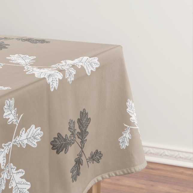 Nappe Automne Foliing Feuille Brown Taupe Motif (In Situ)