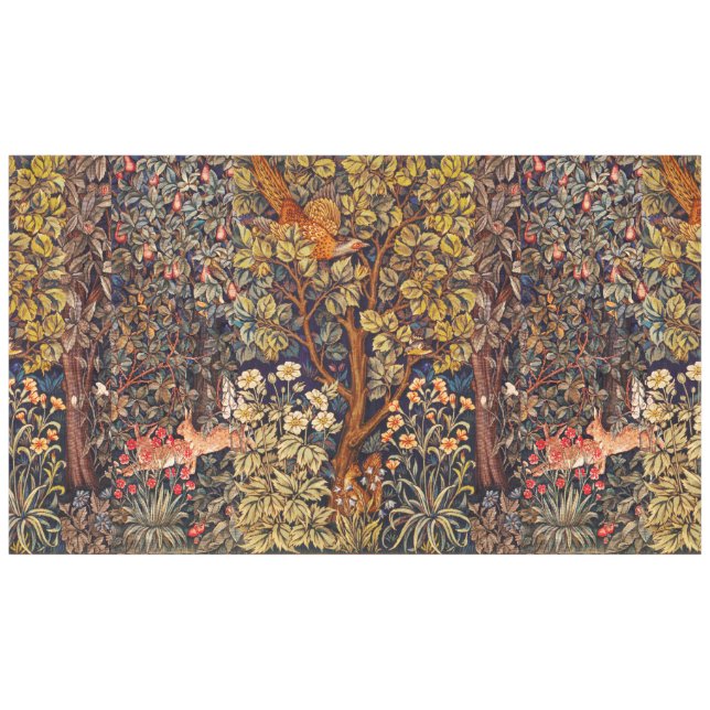 Nappe AUTUMN FOREST ANIMALS Haricots, faisan, Brown Flor (Devant (Horizontal))
