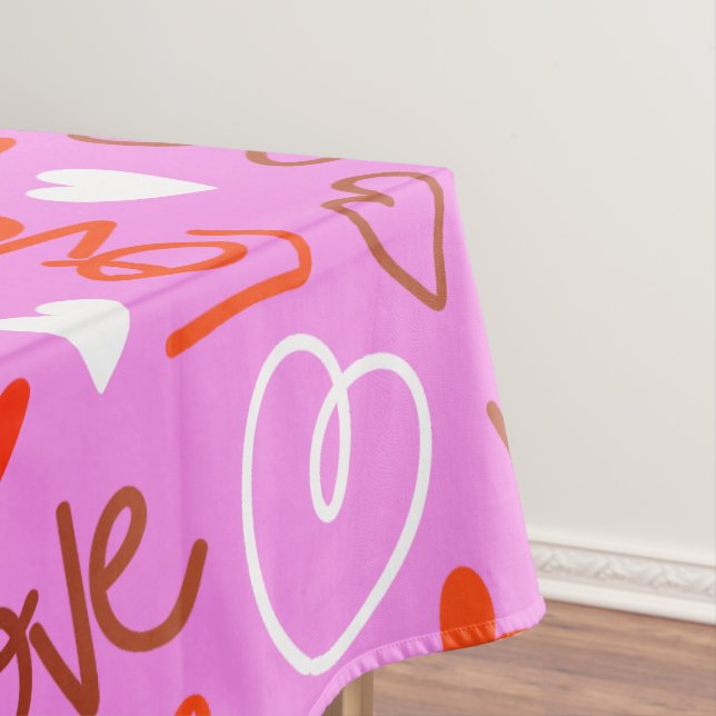 Nappe aux cœurs d'amour griffonnés (In Situ)