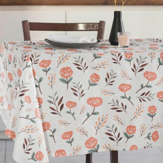 Nappe aux Coquelicots Rouges de Style Nordique (Créateur téléchargé)