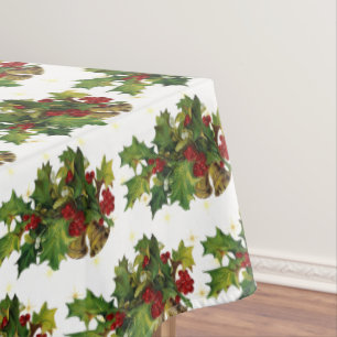 Nappe aux feuilles de houx victoriennes