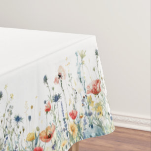 Nappe aux fleurs sauvages vibrantes