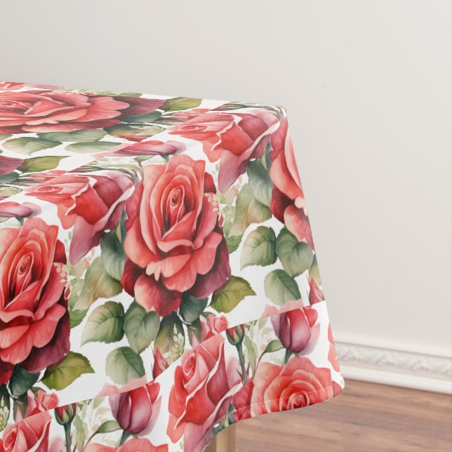 Nappe aux Roses Rouges Élégantes (In Situ)