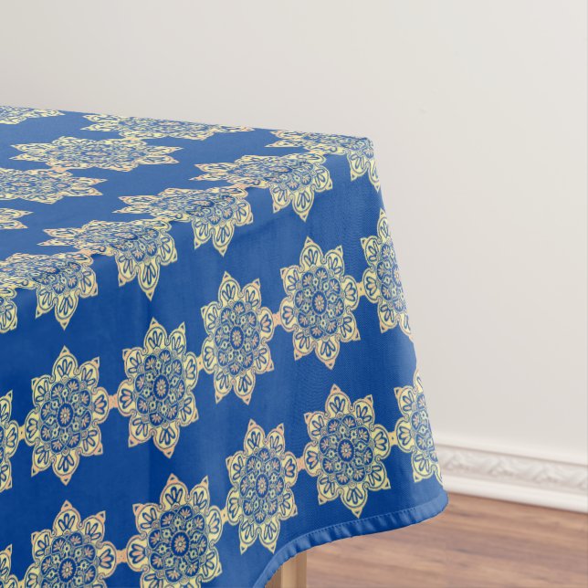 Nappe avec médaillons d'or sur bleu (In Situ)