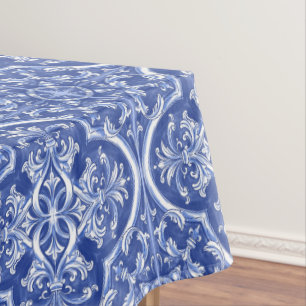 Nappe Azulejos portugais tribaux traditionnels à l'aquar