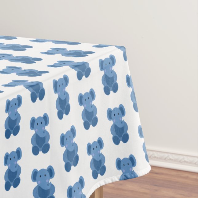 Nappe Baby shower Blue Elephants (In Situ)
