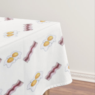 Nappe Bacon Bandes et oeufs frits Petit déjeuner