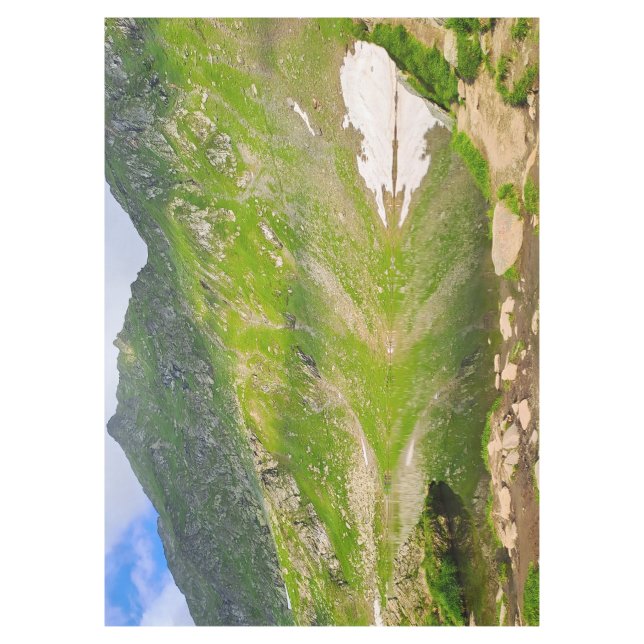 Nappe Balea Lake Mountain Slope – Romania Alpine Print (Devant)