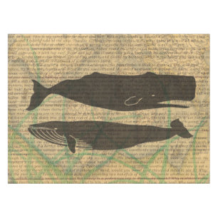 Nappe Baleine antique Vie marine